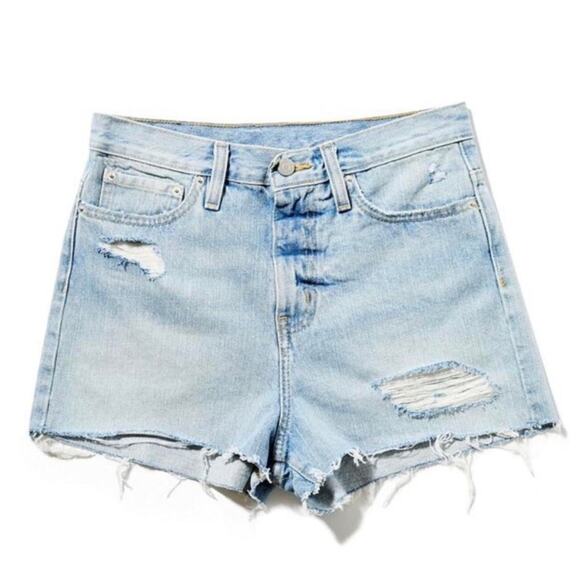 [B10] BDG Girlfriend High Rise Cutoffs Distressed Denim - Picture 1 of 5